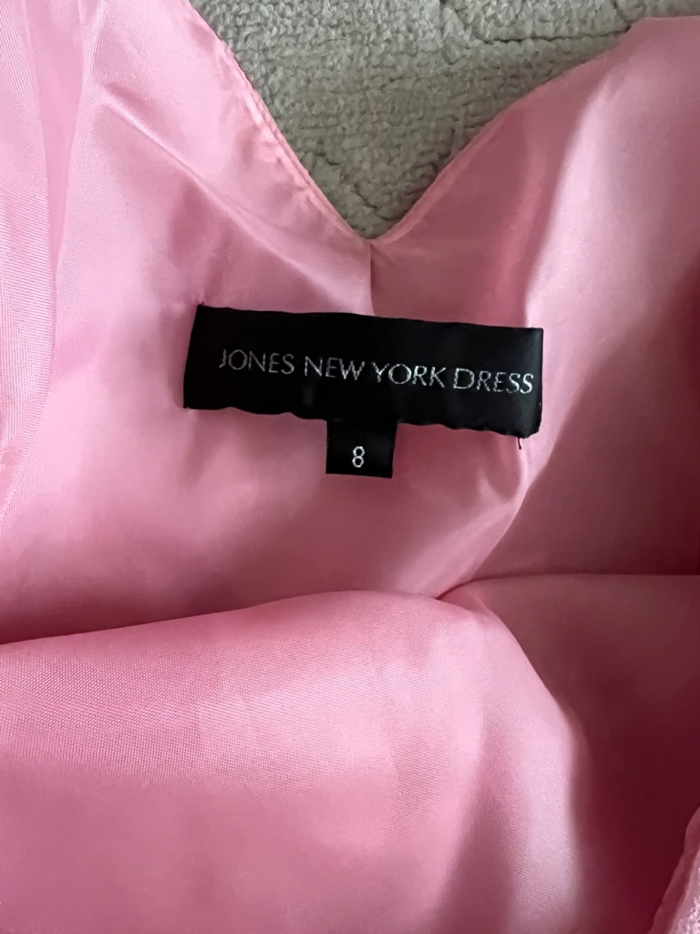 Jones New York Pink Swirl High-Low Ruffle Dress - Picture 6 of 6